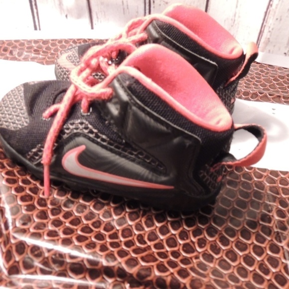 NIKE LEBRON XII 12 Baby Boy 👞 685185-302 black p3 - Picture 5 of 6